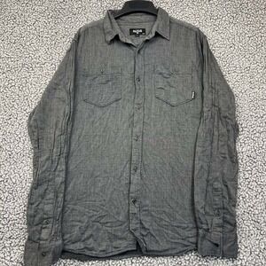 Active Ride Shop Shirt Men Extra Large Gray‎ Button Up Long Sleeve Collared XL